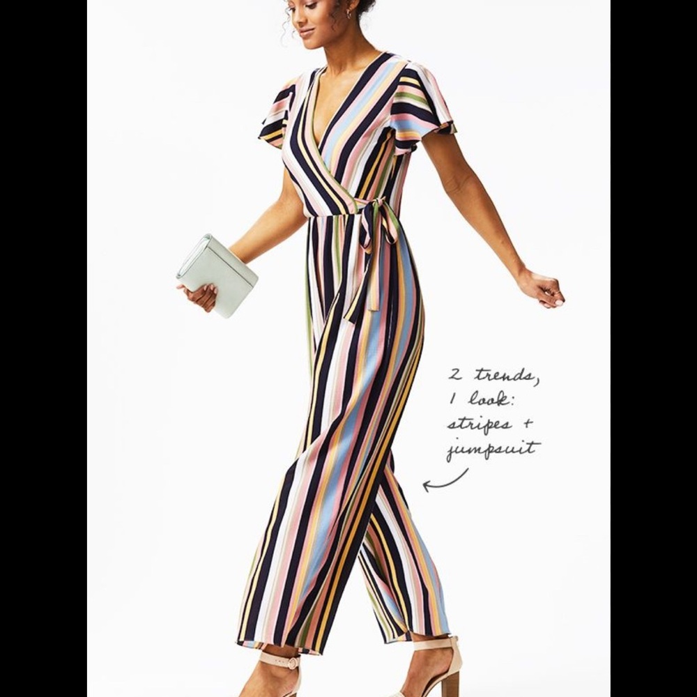Apt. 9 Vibrant Striped Jumpsuit